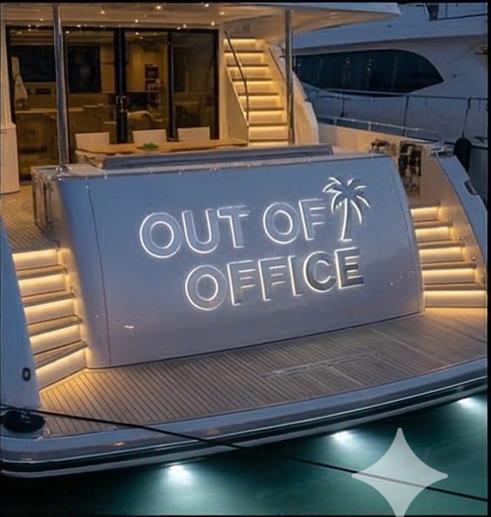 Helios illuminated boat name sign