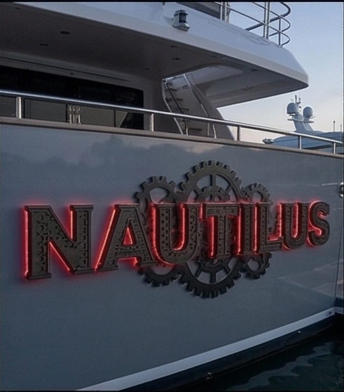 Zephyr illuminated boat name sign